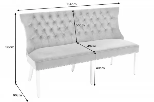 Chesterfield jedálenské lavice FRIXON Dekorhome
