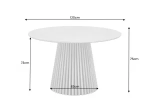 Jedálenský stôl RURURA 120 cm Dekorhome Dub