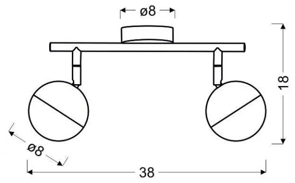 Stropná lampa RGB LED 2x3W  Candellux