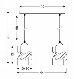 Závesná lampa FELIS 2xE27 Candellux