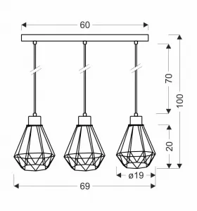Závesná lampa PRIMO Candellux