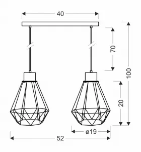 Závesná lampa PRIMO Candellux