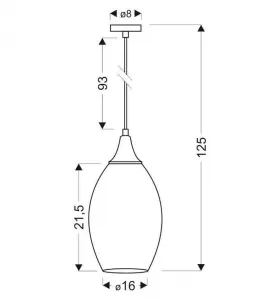 Závesná lampa CELIA 1xE27 Candellux
