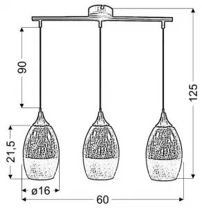 Závesná lampa CELIA 3xE27 Candellux