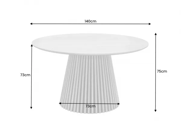 Jedálenský stôl RURURA 140 cm Dekorhome
