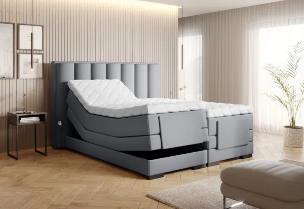 Elektrická polohovacia boxspringová posteľ VERONA Eltap Lukso 40 - modrá