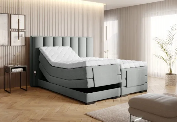 Elektrická polohovacia boxspringová posteľ VERONA Eltap Lukso 40 - modrá