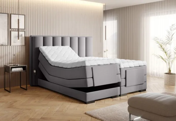Elektrická polohovacia boxspringová posteľ VERONA Eltap Lukso 40 - modrá