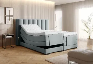 Elektrická polohovacia boxspringová posteľ VERONA Eltap Lukso 40 - modrá