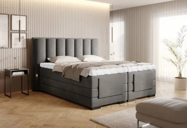 Elektrická polohovacia boxspringová posteľ VERONA Eltap Lukso 40 - modrá