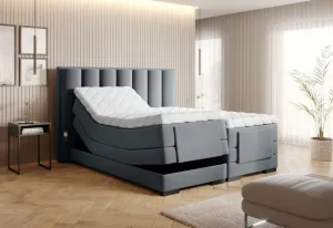 Elektrická polohovacia boxspringová posteľ VERONA Eltap Lukso 40 - modrá
