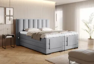 Elektrická polohovacia boxspringová posteľ VERONA Eltap Lukso 40 - modrá