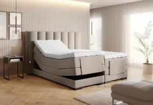 Elektrická polohovacia boxspringová posteľ VERONA Eltap Lukso 40 - modrá