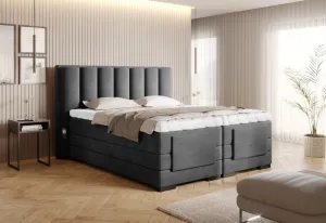 Elektrická polohovacia boxspringová posteľ VERONA Eltap Lukso 40 - modrá