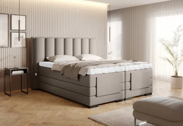 Elektrická polohovacia boxspringová posteľ VERONA Eltap Lukso 40 - modrá