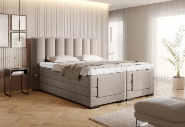 Elektrická polohovacia boxspringová posteľ VERONA Eltap Lukso 40 - modrá