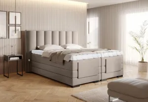 Elektrická polohovacia boxspringová posteľ VERONA Eltap Lukso 40 - modrá