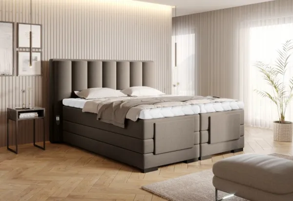 Elektrická polohovacia boxspringová posteľ VERONA Eltap Lukso 40 - modrá