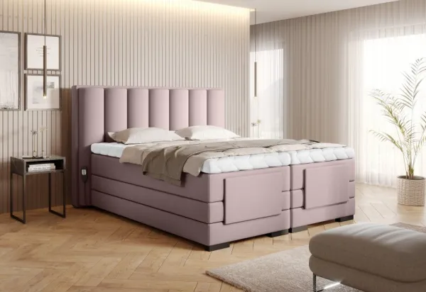 Elektrická polohovacia boxspringová posteľ VERONA Eltap Lukso 40 - modrá