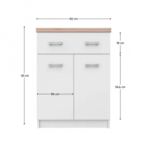 Komoda TOPTY 2D1S/60 Tempo Kondela Dub sonoma