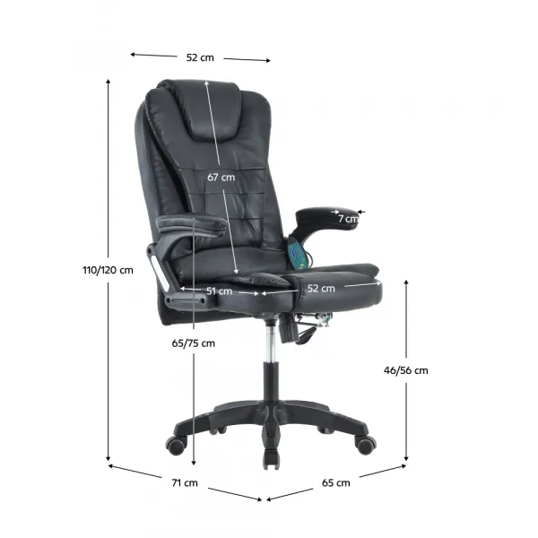 Masážne kancelárske kreslo TYLER NEW Tempo Kondela