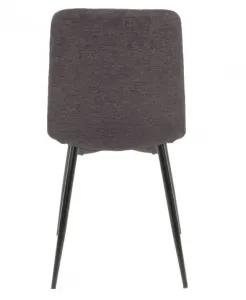 Tmavosivá jedálenská stolička ALAN B s čiernymi nohami