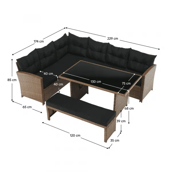 Záhradný jedálenský set MADUL Tempo Kondela