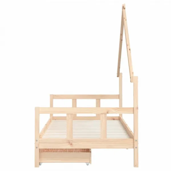 Detská domčeková posteľ so šuplíkmi Dekorhome 90 x 200 cm