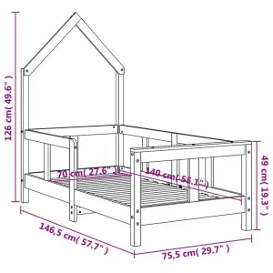 Detská domčeková posteľ Dekorhome 80 x 200 cm