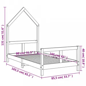 Detská domčeková posteľ Dekorhome 80 x 200 cm