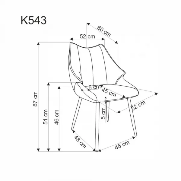 Jedálenské kreslo K543 Halmar Zelená