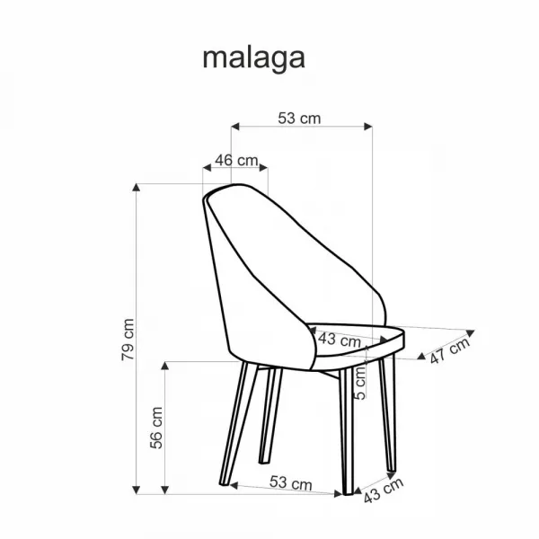 Otočné jedálenské kreslo MALAGA Halmar