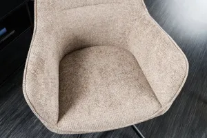 Otočné jedálenské kreslo 2 ks TEMUS Dekorhome Sivá