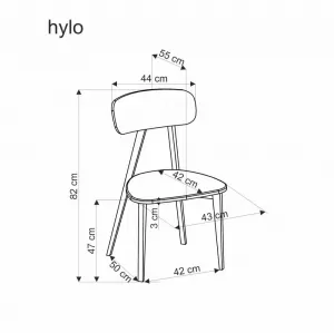 Jedálenská stolička HYLO HALMAR Šedá