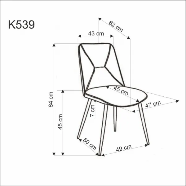 Jedálenská stolička K539 Halmar Tmavě zelená