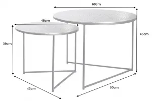 Odkladací stolík 2 ks GAIA Dekorhome 60 cm