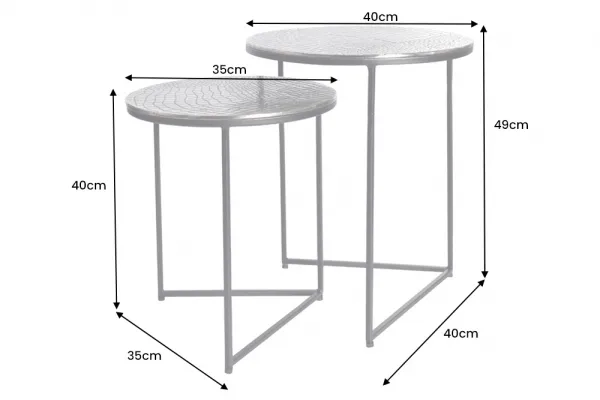 Odkladací stolík 2 ks GAIA Dekorhome 60 cm