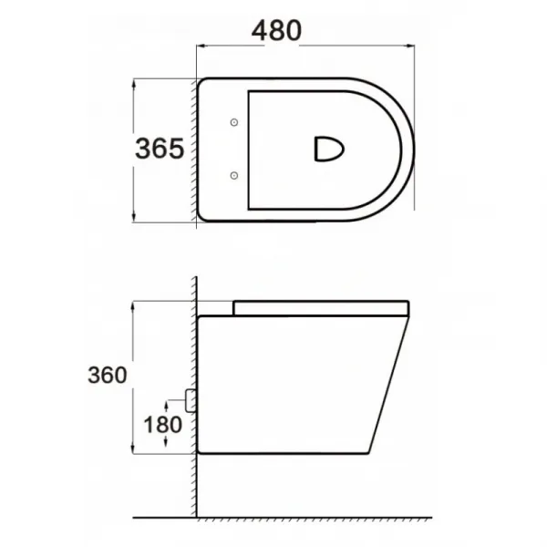 Závěsný WC set MEXEN RICO 36,5 cm s prkénkem UNO bílý