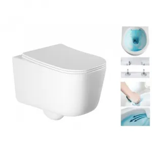 Závěsný WC set MEXEN STELLA 35 cm s prkénkem SLIM DRED bílý