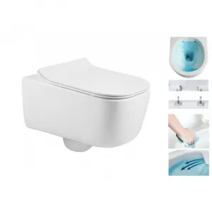Závěsný WC set MEXEN STELLA 35 cm s prkénkem SLIM GRED bílý