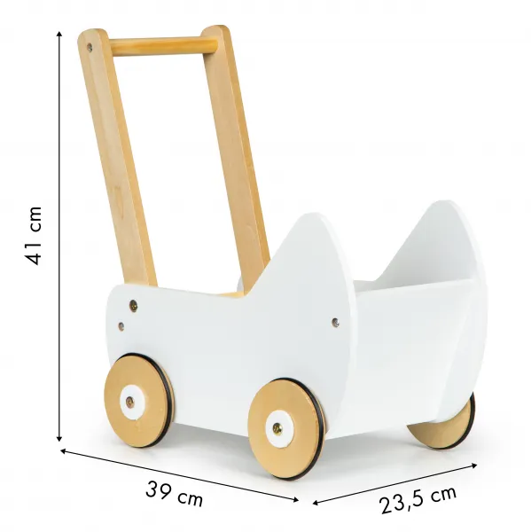 Drevený kočík pre bábiky Walker