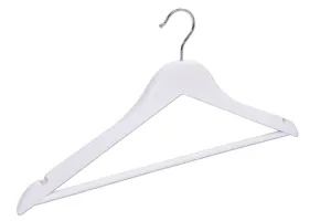 Drevený vešiak RONDO sada 10 ks biely
