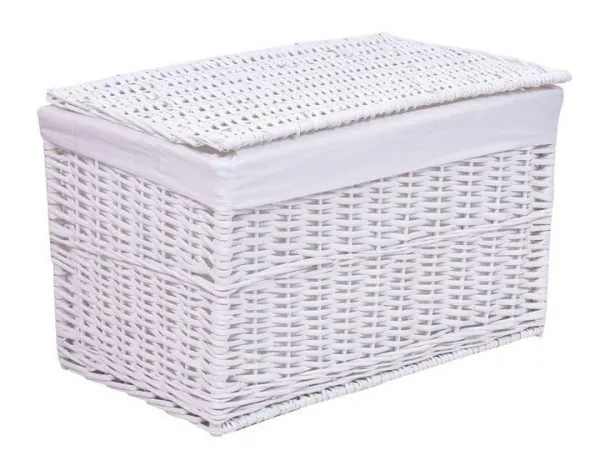 Prútený kufor biely 65 L