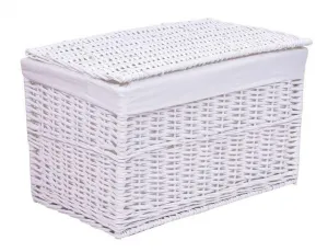 Prútený kufor biely 65 L