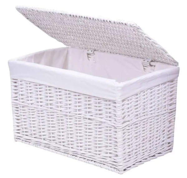Prútený kufor biely 105 L