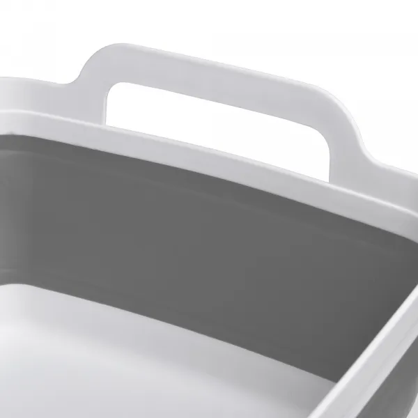 Skladacia misa s odtokom bielo-sivá COMPACT