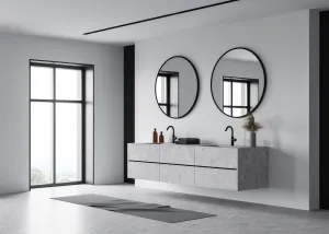 Moderné zrkadlo Sander 50 cm čierne