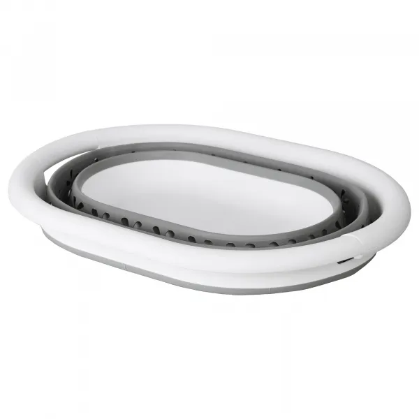 Oválna skladacia misa 50 x 37 cm bielo-sivá OVAL COMPACT 25L