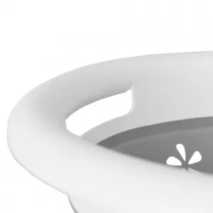 Oválna skladacia misa 50 x 37 cm bielo-sivá OVAL COMPACT 25L