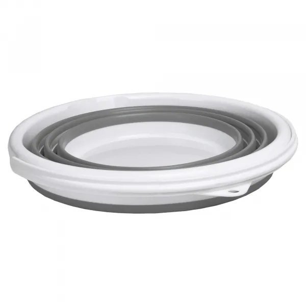 Asmar 10 litrové kompaktné skladacie vedro 32 cm bielo-sivé